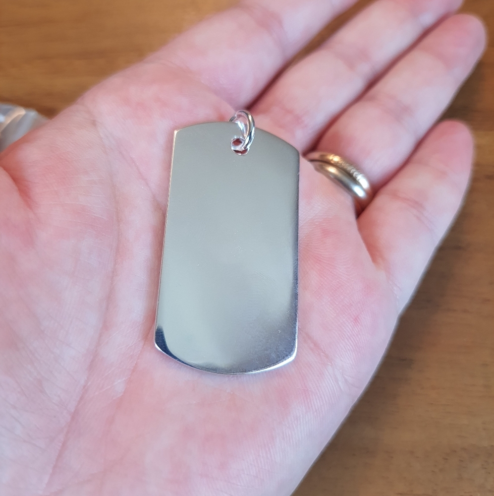 Solid Sterling Silver Rectangle Pendant